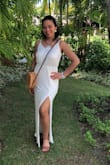 This is one of my favorite dresses! The material feels so soft and good quality. It is not see through at all, which is one of my concerns when buying white clothing. Was perfect for my vacation! - Simeris