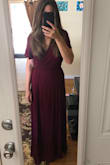 The color is perfect and fits very nicely. It's long, but perfect with heels or wedges. Good material and flattering. - Molli B.