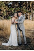 What a STUNNING dress. The lace on it is just divine.
It came so fast, the perfect size, we didn't have to alter it at all. I felt like a million bucks, I would SO recommend this dress to anyone! - Hannah U.