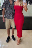 This dress is perfect! It is so comfortable and so flattering! I wore it for a wedding in Jamaica and got so many compliments. I would buy one in every color if I could. It is great and fits perfectly! - Amelia L.