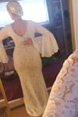 I purchased this dress for my upcoming wedding and I couldn't be more thrilled with it! We're planning a casual, fun, rock n roll themed wedding and I know this will be perfect-especially those bell sleeves! I'm in LOVE! - Heather S.