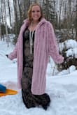 I ordered this for a 20's themed outside party in the snow! It was amazing! It was a lot warmer than I thought it would be!! I was about to fit a small puff jacket under it to keep warm and you couldn't even tell. I ordered a L so I could layer if I needed it and it worked out perfectly! And not to mention all of the compliments I got just made it even better! - Megan C.