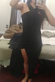 Was slightly small for me around the top, would have still worn but the hip area was too large and had a lot of loose material making the material bunch in all the places you don't want to look bunchy. - Estafany F.
