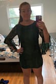 I loved this dress. My issue is my height and this dress. If I were to wear this I would be showing off my butt-cheeks and all.   I also did look into the next size up and it would only add an inch to the length but 3 inches at all the other locations ( bust/hips etc) and I don't need that.  I am very sad as I loved everything else about this dress. - Jenna F.