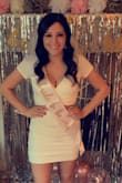 I wore this for my bachelorette weekend! I loved it! I ordered a small and wasn't sure how it would fit since I have a bigger bust. But it fit perfectly!
It was a little see through and the skirt was a little long. I just folded it under and it looked fine! - Christian O.
