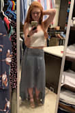 Really pretty skirt, super flowy. Runs a little large and a little long(have to wear heels). Would recommend - Millie J.