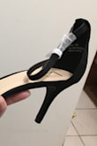 Love the black suede shoes that match the beaded black dress I bought for a cruise. When I get my toenails painted, this shoe will show off my toes and feet with style. - Mary C.