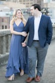 This dress is so flattering and comfortable. The color is perfect and looks good against any skin tone. I wore for my engagement shoot and it worked out perfectly! You can adjust the straps and ties easily. I did not have to get it hemmed. It is not really a high-low dress, it came down to my ankles in the front. - Sarah N.