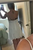 I have a small waist and wider hips, so it was a little loose up top, but otherwise it was great. Perfect for an all white wedding. - Anna K.