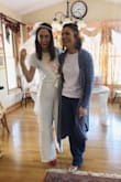 Couldn't have asked for a better bridal shower outfit! I felt like a queen and can't wait to wear this jumpsuit again! Very easy to dress up with a pop of color (in my case with red)! - Helene P.