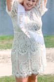This dress fit perfectly! It was very comfortable! I loved how classy it looked and it fit in all the right places. I got so many compliments on it. It fits true to size. I never order anything offline because I am scared it won't fit but this dress fit perfectly! I am obsessed with this store! - Brandi W.