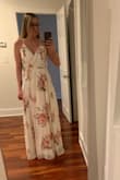 I loved this dress the second I saw it. Had been looking for a perfect dress to wear to my bridal shower, and this fit the bill! 

Ordered one of the dress, I tried it on, it fit right, but as I stared at myself in the mirror I felt like something about it didn't seem right. Sat on this for two days, kept staring at the picture, and eventually realized what was bugging me about it. It was the cut of the fabric and how the floral pattern fell. My entire boob on one side had no flowers AT ALL. 

Naturally I look back at the model photograph to see her flower pattern falls perfectly and evenly all over. I ordered two more of the dress and thankfully one of them was good enough/had enough color on the top. Returning the others. 

For some, this may not be something that bothers you, but for me I needed it to feel balanced. Two photos of two different dresses to show the variation.

If youre particular like I am, recommend buying 3-4 of the dress to make sure you have one option you like. - Gillian D.