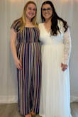 This dress was absolutely perfect. I ordered an XL because I was worried a L would be too small and I actually had to get my grandmother to hem it in all ways (length, waits, sleeve length, etc) the DAY BEFORE my elopement *talk about stress*. If you think I'll just get one size up just in case - DON'T DO IT. just get a normal size and I promise it is so worth it!!! SUCH a beautiful dress and wonderful quality!! - Ashlea B.