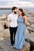 The color fit perfectly for my summer engagement shoot and I felt super confident! I hemmed about 3 inches because I wanted to go barefoot. Other than that, perfect! - Aimee G.