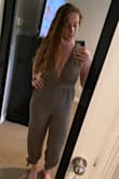 I was nervous to buy this because I don't usually wear outfits like this. I was also afraid that the girls would go running wild with any movement. However, the coverage is impressive. I have pretty big boobs (32F.. not an option on here) and the medium provides full coverage! You have to tie the straps on yourself and in the criss-cross design, which is nice because you can make it as tight or loose as you want. I feel like it fit right in all the places it was supposed to and it is super slimming! Definitely a fun summer look. I'd wear it to a wedding as well. 
About me: I wear a size 6 in pants. I lift a lot so I have pretty big thighs and a butt. I wear a 34DD or 32F depending on the bra. I'm 5'7". Oh! Also.. I either don't wear a bra with it or I wear those rabbit ear sticky boobs! - Abby O.