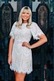 Want to feel beautiful? Get this dress!!! This dress fit absolutely perfectly. It was perfect in every way! Wore it for graduation pictures and it photographed beautifully! - Maddie B.