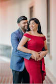I bought this dress as 1 of 2 outfits for an elegant engagement photo shoot. The color is a stunner! Our pictures came out beautifully. I ordered a L and the dress was a little loose in the waist but hugged all my other areas well. I love the ruffles!!  I'm tall and the dress was still long enough for me to wear heels with it. - Rajany M.