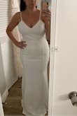 This dress just hangs in all the wrong ways on me :( it would be best for someone thinner and less curvy and that's ok!! The material was just okay. - Felicia B.