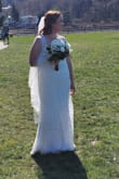 This dress was beautiful and high quality. I bought this dress as a last minute wedding dress 2 weeks before my wedding and it was a pleasant surprise when it arrived. Several people thought I had picked this dress out months prior to the wedding. I did pay for alterations to take in the straps and hem the bottom. - Kaitlyn S.
