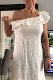 I like the dress but it is way too big. The fabric is perfect for a summer dress, I would like to exchange it for a smaller size. As I order the medium size, I would like to have the small one. - Lyette R.