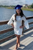I absolutely loved this dress! I wore it for my graduation and took my photos in it as well. Thick material but so comfortable. - Gianna B.