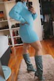 Great material- a little shorter on me then on the model- might have to wait for fall time to wear it - Melanie J.