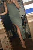 This dress is amazing! It is very flattering and makes your butt look amazing. The slit is great to show off cute heels or sneakers, and it can be worn casually or fancy. - Emma J.