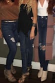 I love these jeans. I usually wear a 28, but sometimes with Levi's they run a little large. I got a 27 and they're perfect. I wear them all the time, and they can be dressed up or down. They're a little tight, but I rather have them tight than too loose. I'm the one in the white shirt in the photos. - SHANNA N.