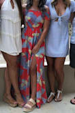 This dress was exactly what I was looking for. I wore it on vacation in Cabo. Looks great and got a ton of compliments! I wore without a bra and wasn't worried at all about anything slipping out. - SHANNA N.