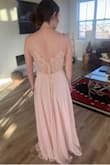 I really love the dress. It fits and is super comfortable. I like that it is good for bigger chests as well and the small even fit that area. The back is just stunning! - Katie T.