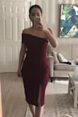 I was very surprised at how well this dress fits! The material is thick and high quality. It' super comfortable and the length is not too short at all. I felt classy and beautiful for my sisters wedding! I highly recommend this dress for any occasion. - Christin M.