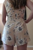 This romper is cute and I like the pattern. This looks great with a cardigan as well. - Hector V.