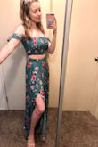 Absolutely love how beautiful this dress is. I was so impressed when I opened it, I immediately tried it on along with the necklace I got and snapped a few pics. It'll be so amazing to wear out when I get the chance. The material is light so it'll be perfect for summers. The slits are just the right length. Love this find! <3 - Christi D.