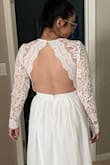 I was so excited to get this dress but when I tried it on, it did not fit well at all. The top was huge but the hips were tight. Also the lace was very cheaply made in my opinion. It was also really loose. - Asal K.