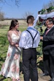 I used this for our small backyard wedding and absolutely loved it. The button that holds the tops together is a little flimsy so I used a safety pin day of, but it worked out beautifully! - Kaitlyn O.