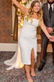 I loved this dress. It fit perfectly with the small except I had shorten the straps a little by sewing them up a little for a better fit on top. I wore this for my small intimate wedding 12/28/19 - Samantha W.
