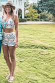 I love this two piece set. I wore it in Anguilla and Palm Springs. Perfect vacation outfit! Fits well and I get compliments everywhere I go. - Monica A.