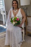 It was a perfect last minute wedding dress! Our big wedding has been postponed due to Covid-19. We decided to still get married on our original picked day and this dress was absolutely perfect for our outdoor ceremony. It was very comfortable and the few people that were present couldn't believe that wasn't me "real" wedding dress. I got a whole lot of compliments that's for sure. Thank you Lulus for making me still feel like a bride even in this crazy time. - Jaime A.