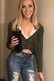 I cant tell you how much I love this bralette. I am normally a small but I got a medium so it wasn't too tight and I thought it was a good size! I am a 34b on the smaller side for reference. SOO cute to wear under shirts or alone with high waisted skirt/pants!! LOVE LOVE LOVE. - Abby S.