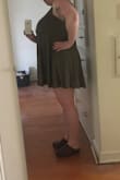 My sister posed the title question during my 'fashion show'. I ordered the 1X since I was concerned about the length and my suspicions were confirmed. I am quite busty (38I in US sizing) and so the front was very short. I am 5'4" and the front was 8" above the top of my knees.  There is bit of extra fullness from the pockets, but this might be because they were sitting higher than they should be. Otherwise the fit was fine. This is a return for me. - Monica S.