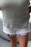 Best shorts ever! The quality is awesome and the fir is perfect!. I was nervous they would be too short. I'm 35 with 2 kids so I'm well passed the butt out stage. I hope I can purchase more of these in other colors or denim. - Lacy M.