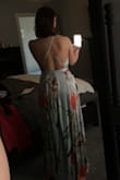This dress is GORGEOUS! It fits perfectly, and the quality is really great. As the other reviews said, it's super long so I'll need to have it hemmed (I tried on with tall heels and I'm 5'6" to begin with). The back is beautiful too! Perfect for a summer wedding. Can't wait to wear it! - Tara D.