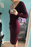 Such a cute dress, the material is pretty thick which is nice. I'm on the shorter side, so it seems long, but the slit makes it sexier! - Lauren S.