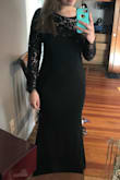Made out of good material and has a decent stretch to it, the sleeve cuffs are a little big for me, as is the waist, a little baggy there. Hugs my curves nicely though around my bottom! The dress is a tad long (I'm 5'8") but it scrunches up a little while moving and walking and is just fine with a pair of heels! - Renee G.
