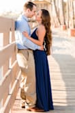 This dress was perfect for my engagement shoot! I did have to get it hemmed because I am super short lol but the material is amazing and is overall a great dress! - Carolina D.