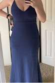 I am SO happy with this purchase. I will be a bridesmaid in June and this is absolutely perfect. It's fits me so well. The straps are adjustable which really helps too! With my heels, I don't need any alterations done for the height! I am so happy! If you're looking for a sign to buy this, consider this your sign! (Also it won't let me add my weight, I'm 160!) - Britney H.
