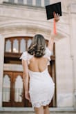 I ordered this dress in white for my graduation pics (was going to wear it to actual graduation too before it got cancelled), and it was even better than expected! The lace is beautiful, and the open back is my favorite part. The fabric is thick enough that I didn't have to wear a bra so the back could be fully shown and it had plenty of support. I got tons of compliments on this dress! - Pareesa B.