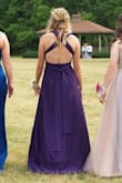 Prom dress and it was absolutely amazing. So comfortable. Very sleek. Great for dancing. The top is solid and does not move. You can go bra-less or sticky boobs. Got tons of compliments. The dress is amazing because it can be worn in different ways. - Elyse P.