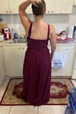 The dress is beautiful! It is for a bridesmaid dress for my best friend's wedding! Fits great just a bit long I'm going to have to get it altered. But other than that it's perfect and came in pretty quick - Vanessa B.