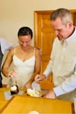 This was the perfect sweet wedding dress for our early May wedding in the Blue Ridge Mountains. The material is thick enough to be warm for a 60's temperature day yet comfortable for 70's. The pockets came in handy, too. And my husband loved it. - Jessie B.